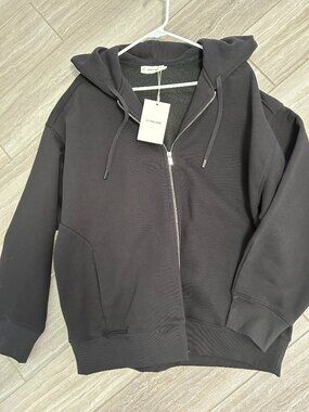 Everlane Black Zip Hoody Men's Large NWT